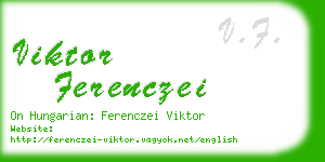 viktor ferenczei business card